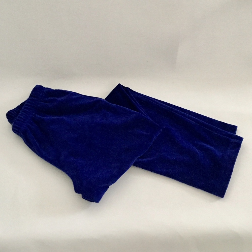 NORSPORT Royal Blue velour lounge pants Sz XS  EUC